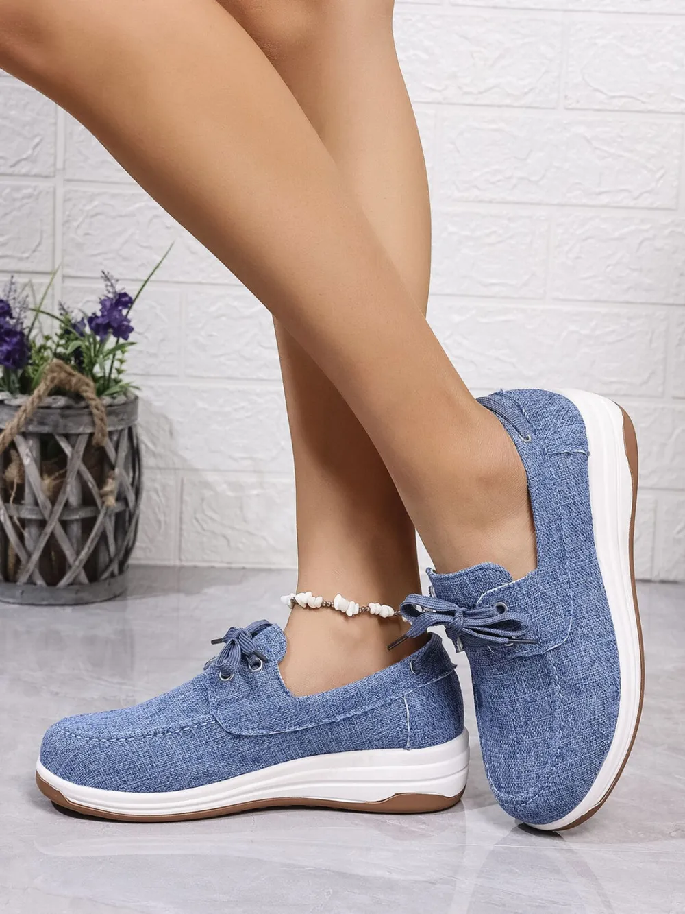 Lace Up Wedge Sneakers, image 6