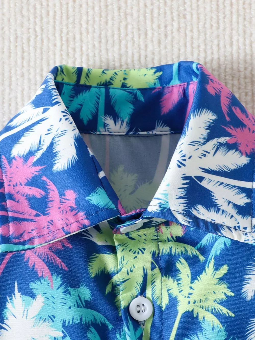 Children's Tropical Print Button-Up Shirt & Shorts Set, image 4