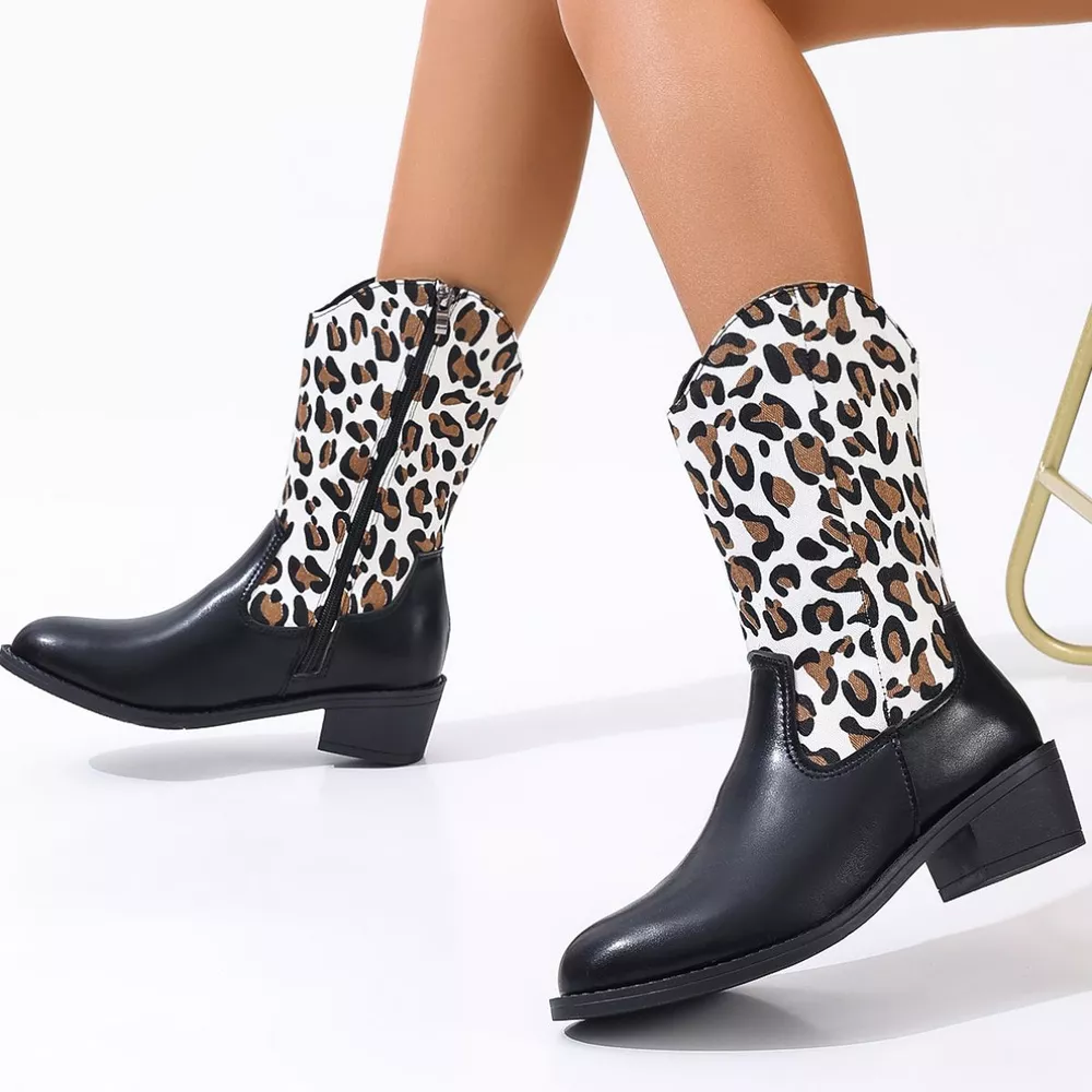Point Toe Block Heels Boots, image 6