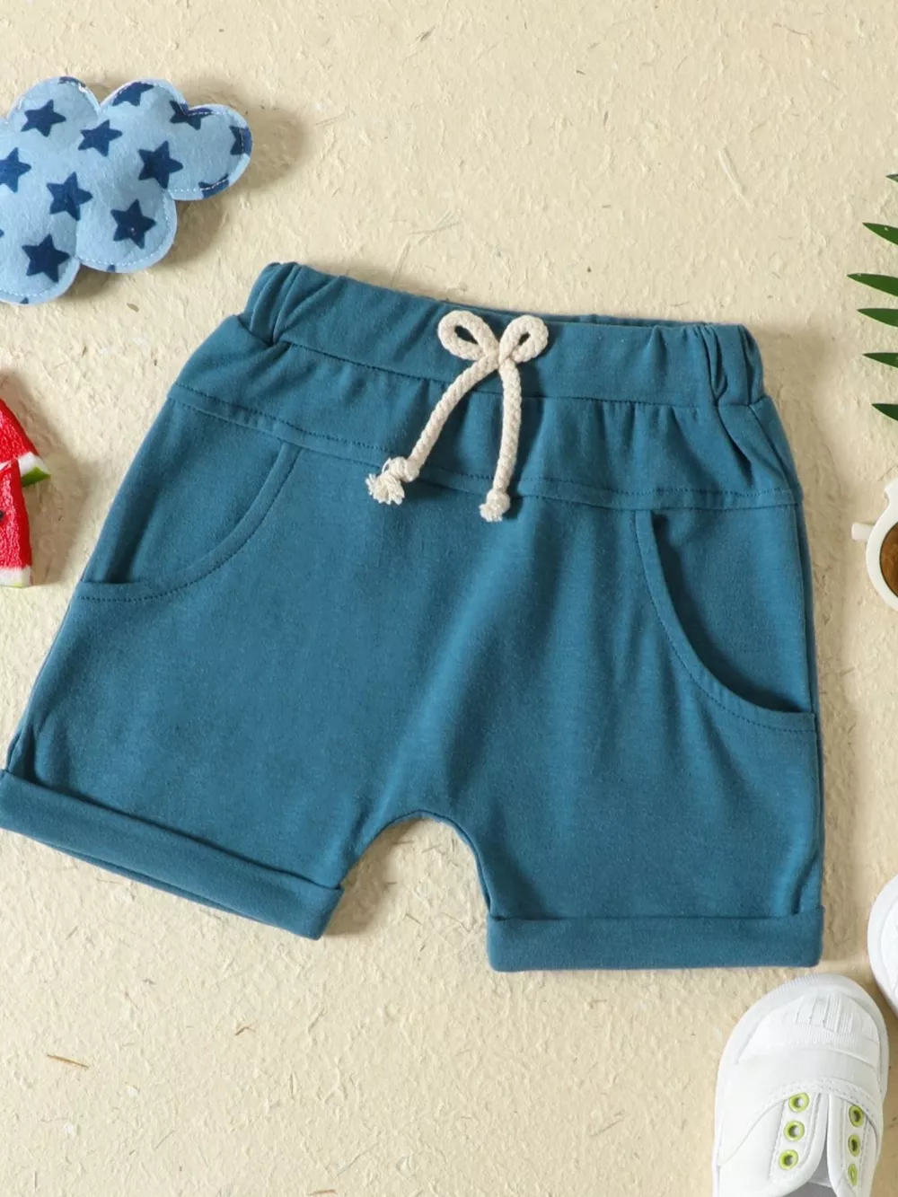 Children's Tropical Banana Print Casual Tee and Shorts Set, image 11