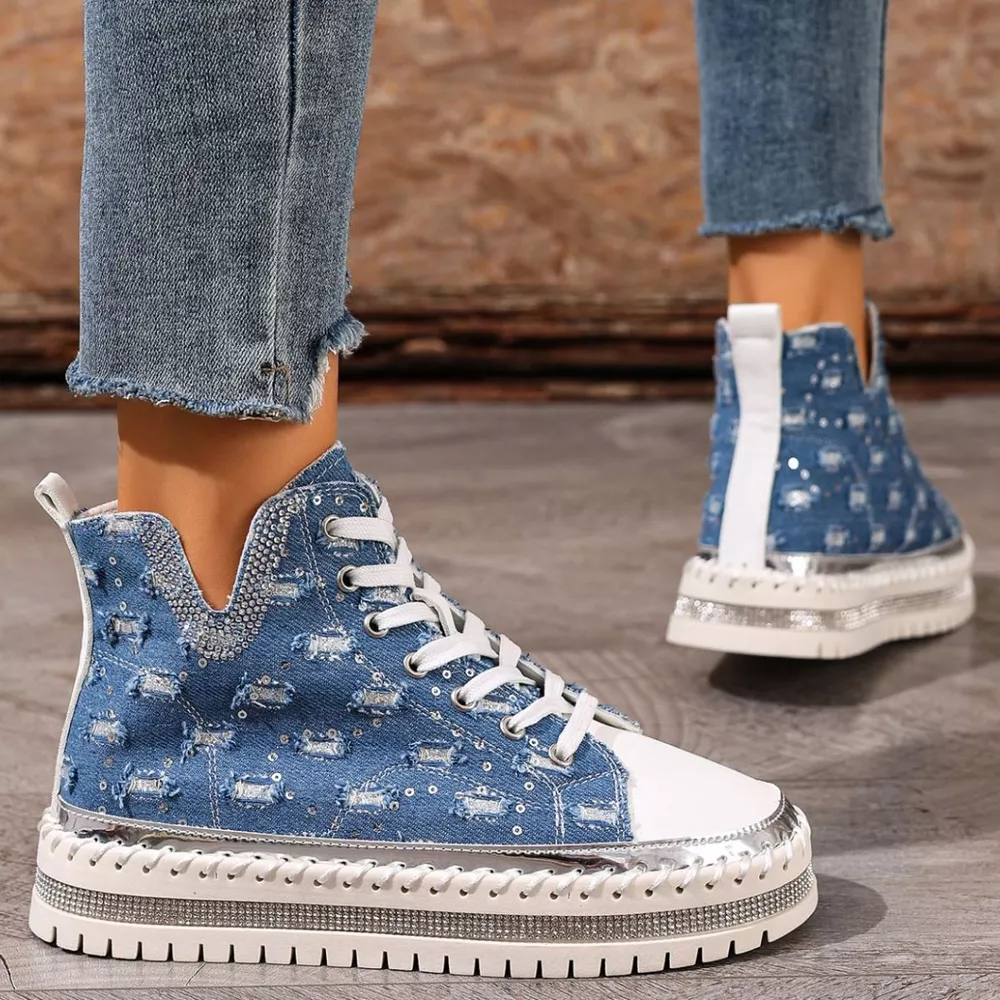 Lace Up Platform Sneakers, image 7