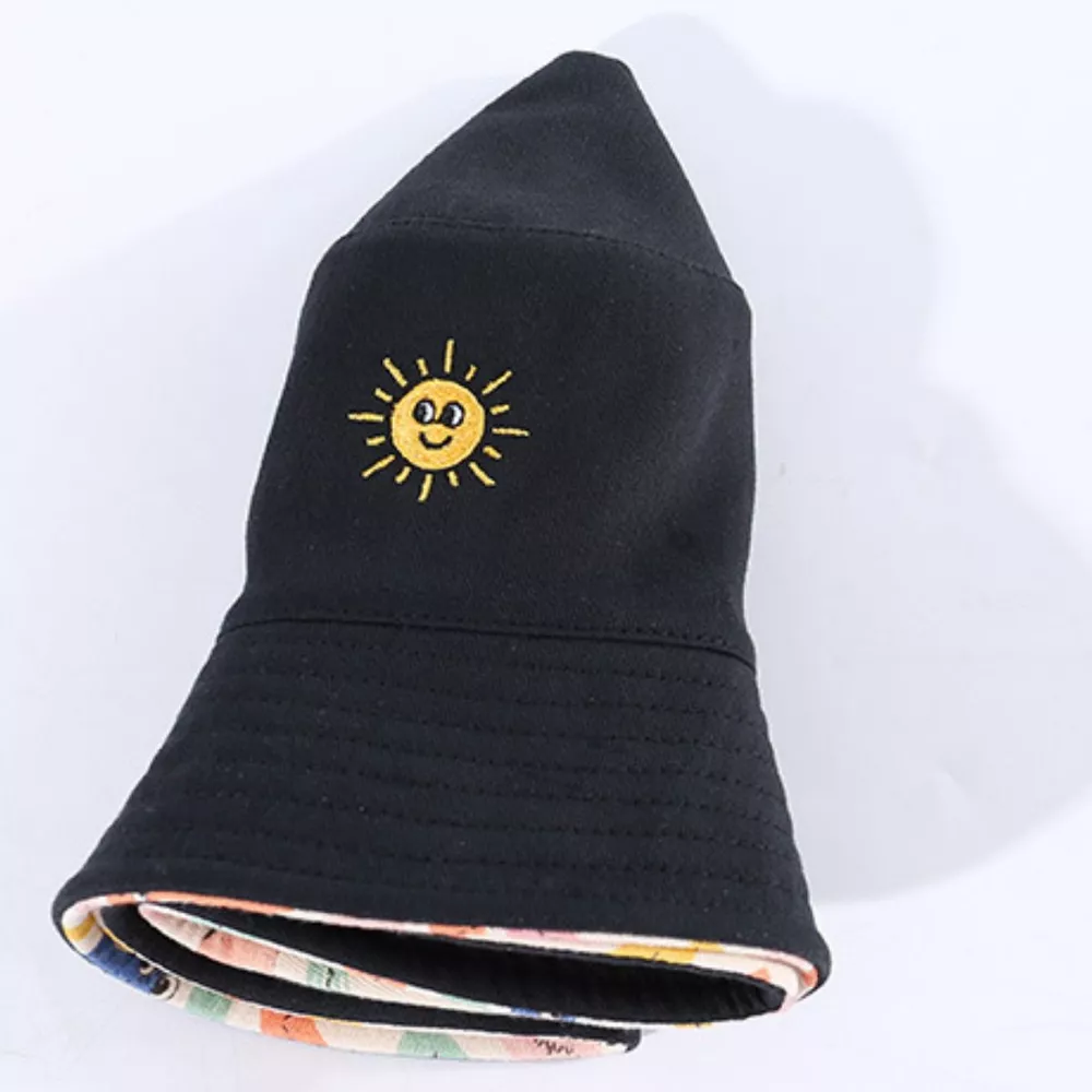 Sun Embroidered Bucket Hat, image 4