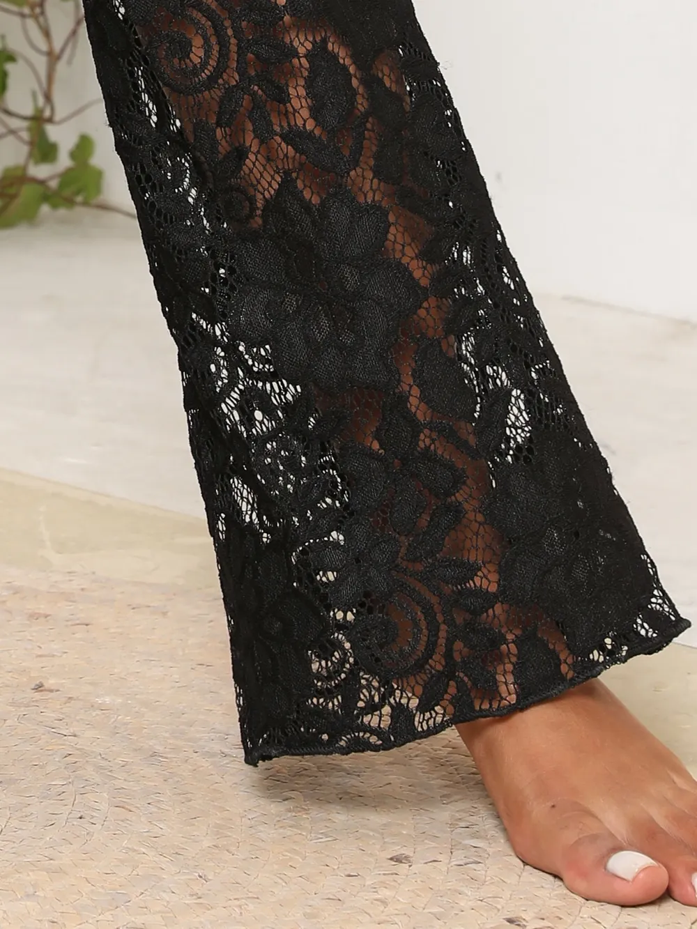 Lace High Waist Swim Pants, image 9