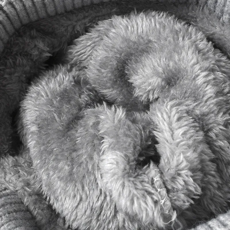 Striped Contrast Knit Hat with Pom-pom, image 6