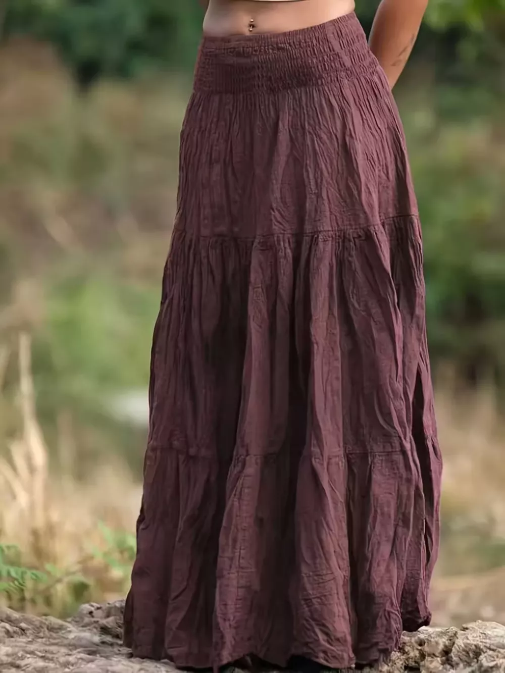 Tiered Maxi Skirt, image 8