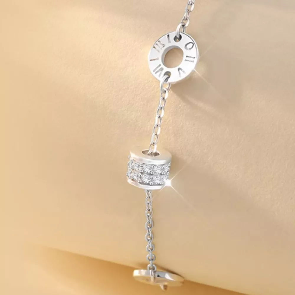 925 Sterling Silver Chain Geometric Bracelet, image 4