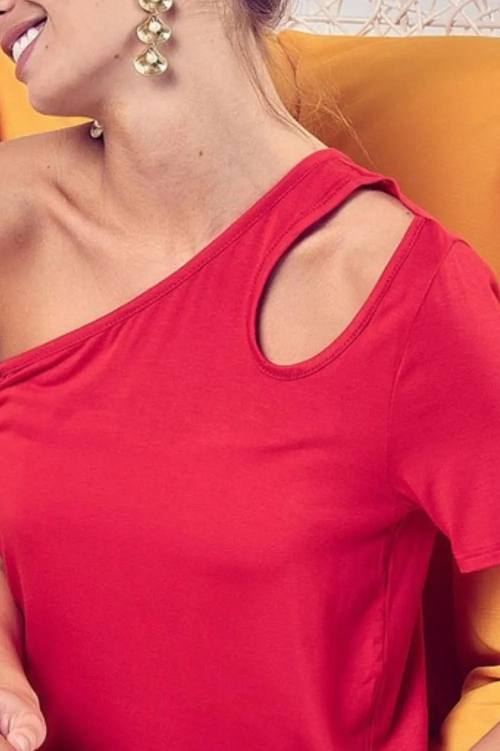 Cut Out Detailed One Shoulder Top, image 4