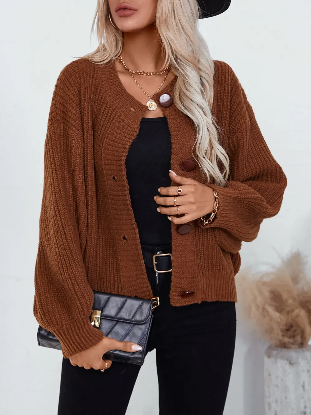 Button Down Long Sleeve Cardigan, image 3