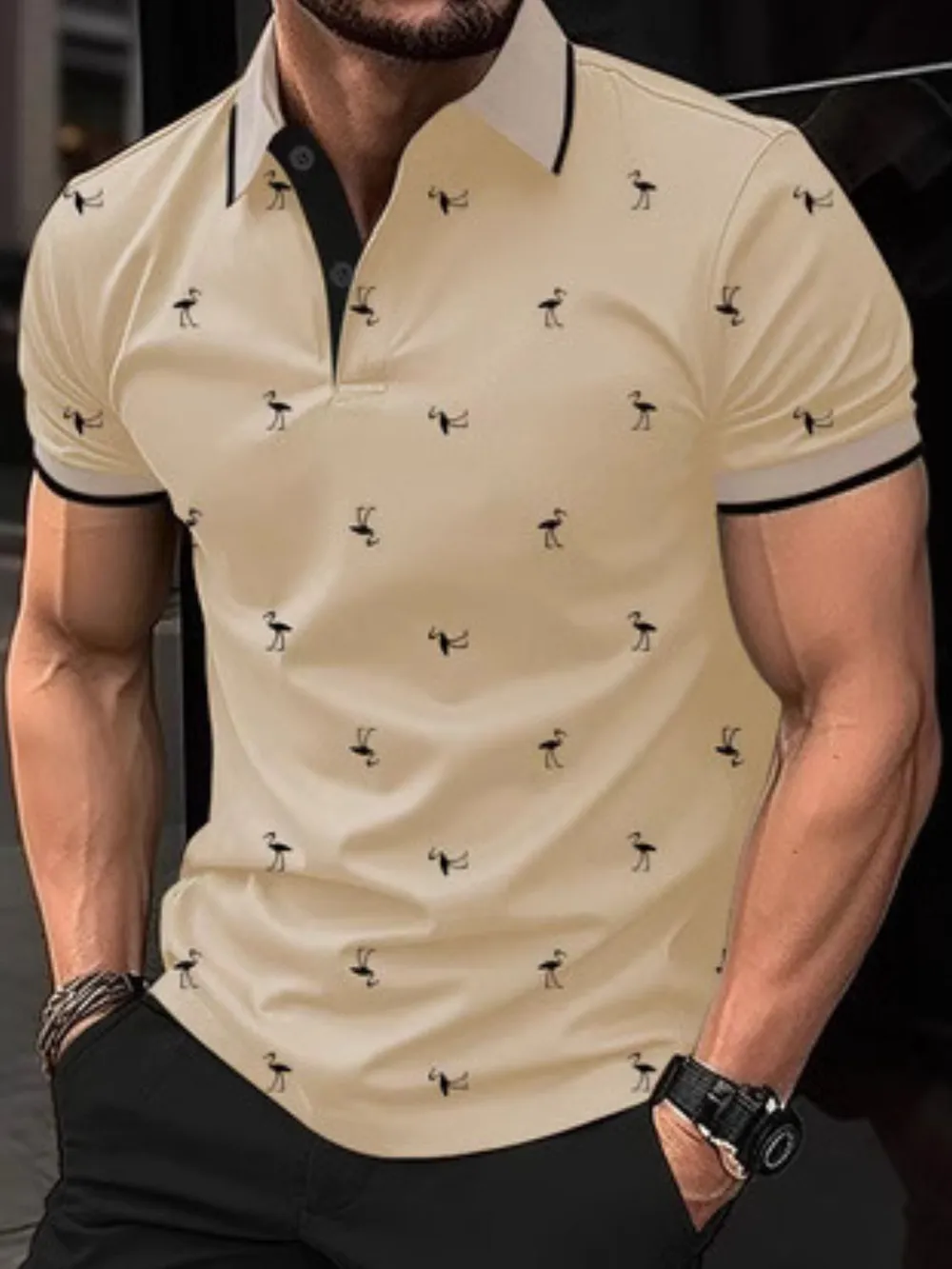 Men's Full Size Collared Neck Short Sleeve Polo Plus Size, image 2