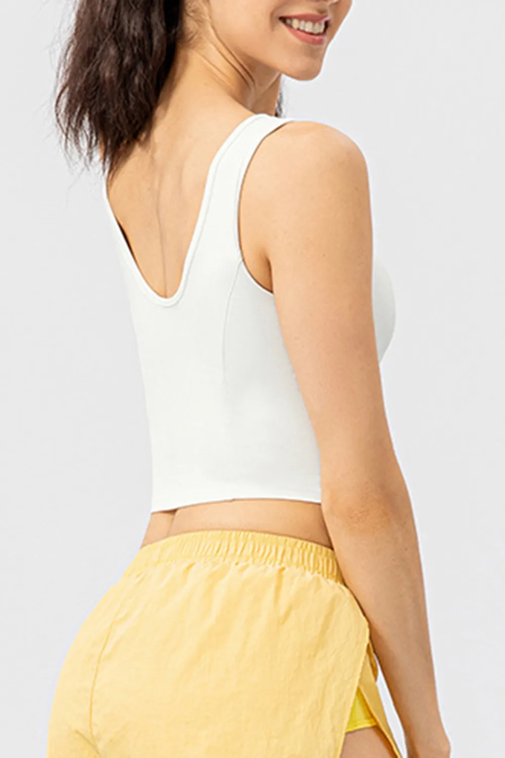 Round Neck Wide Strap Active Tank, image 6