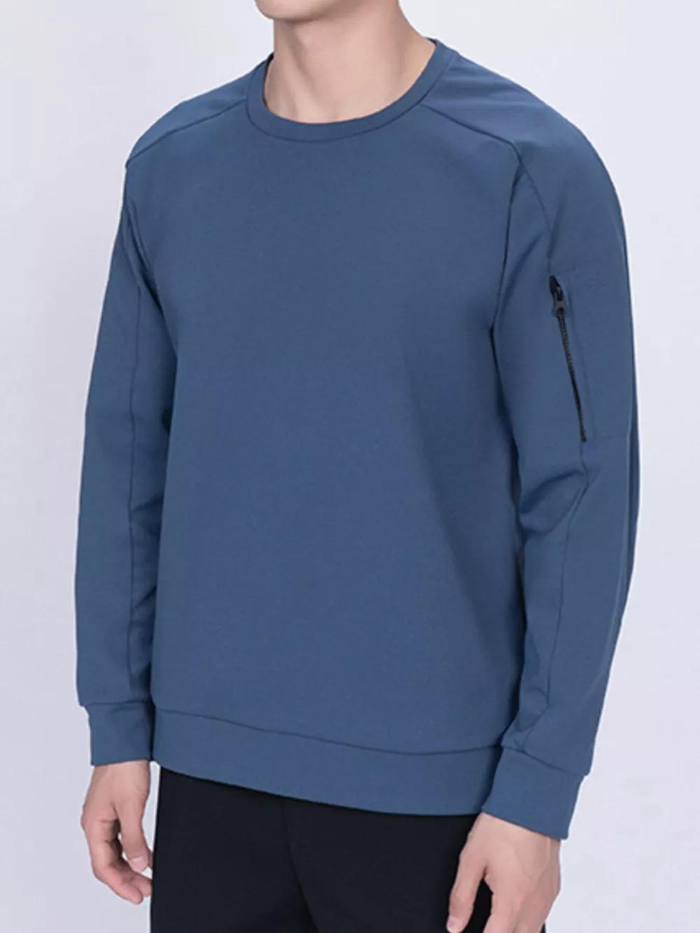 Men's Plus Size Round Neck Long Sleeve Sweatshirt, image 3