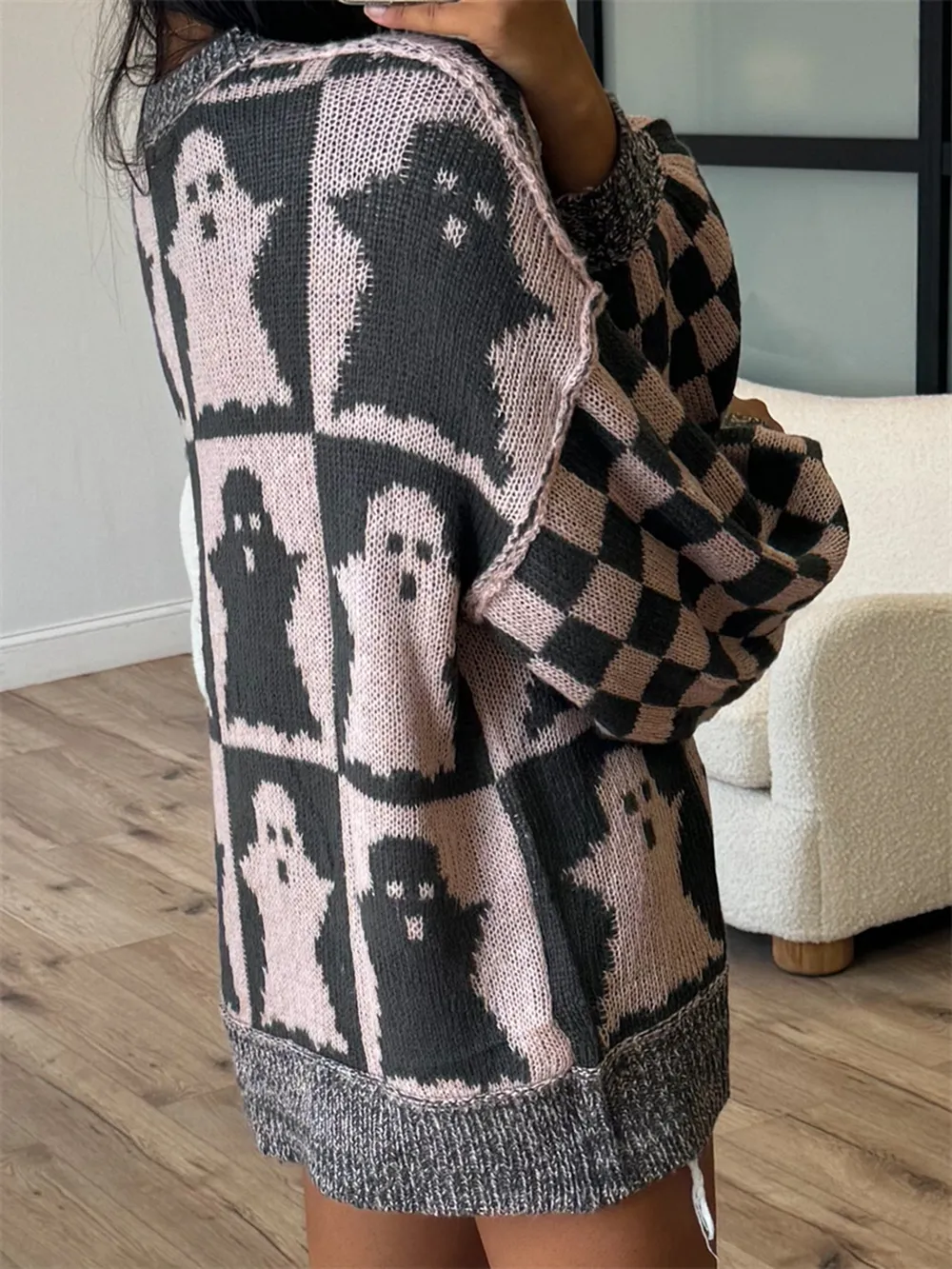 Ghost Dropped Shoulder Long Sleeve Sweater, image 5