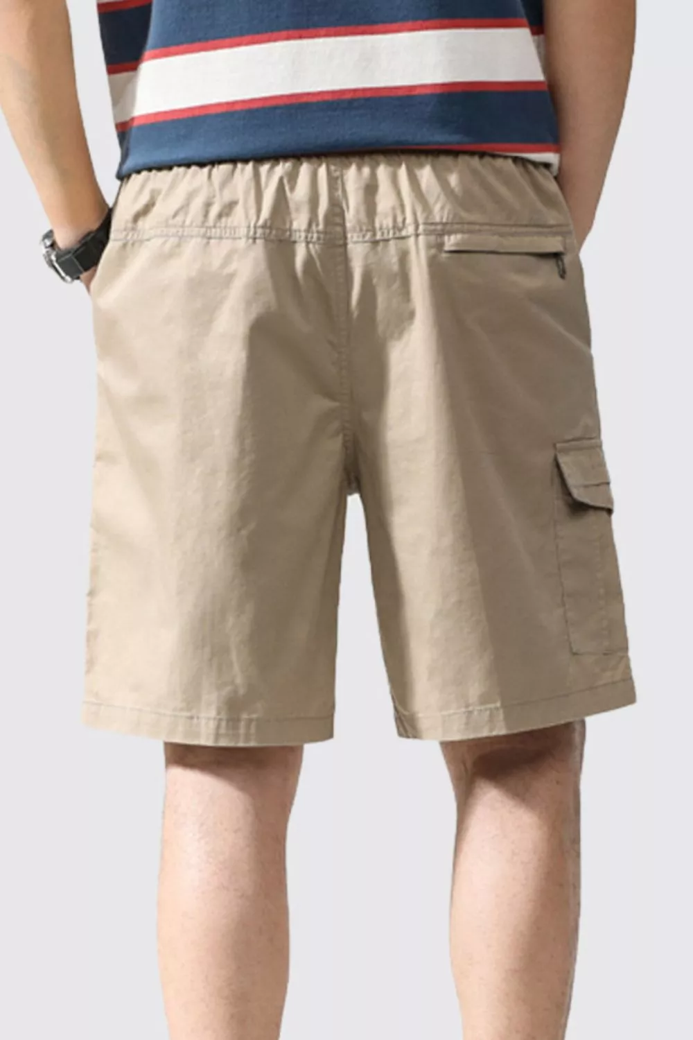 Men's Plus Size Casual Elastic Waist Shorts, image 3
