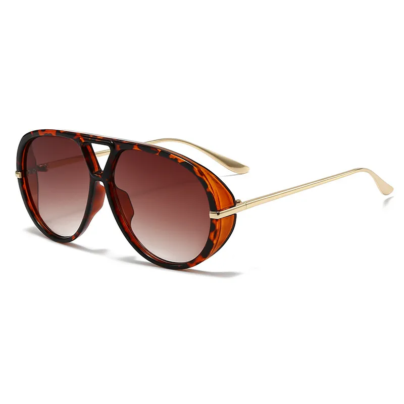 Aviator Fashion Sunglasses with Yellow Tinted Lenses, image 3