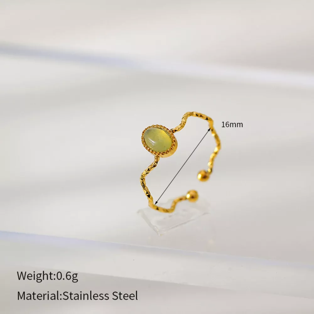 18K Gold-Plated Wave Open Ring, image 7