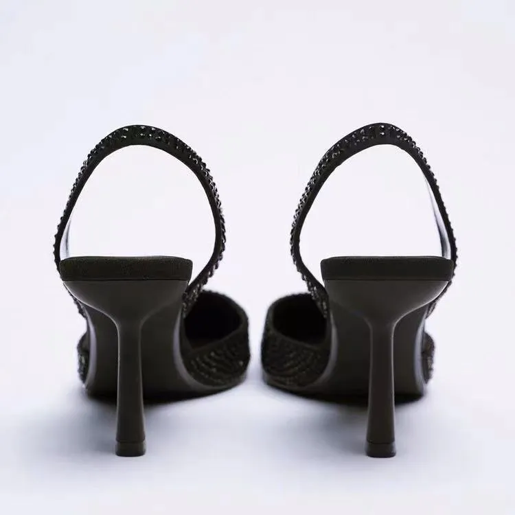 Rhinestone Slingback High Heel Pumps, image 3