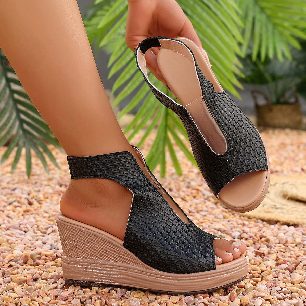 Open Toe Wedge Sandals, image 3