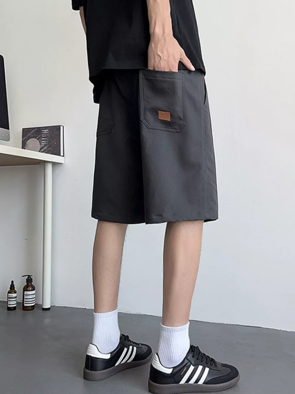 Men's Plus Size Casual Drawstring Shorts, image 5
