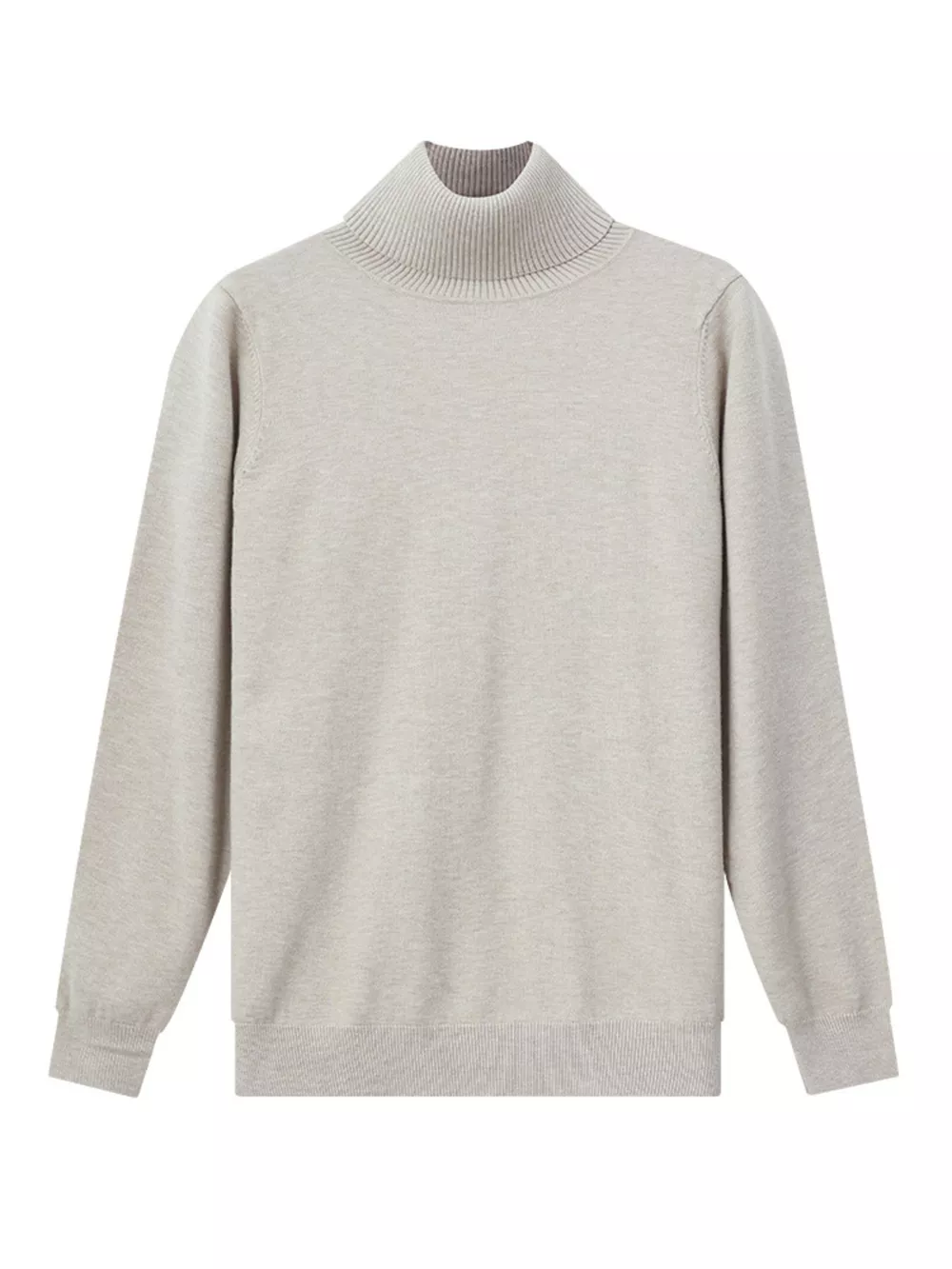 Men's Plus Size Slim-Fit Ribbed Turtleneck Sweater, image 4