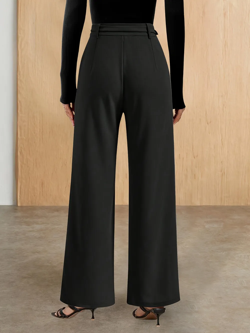 Chain Detail High Waist Pants, image 4