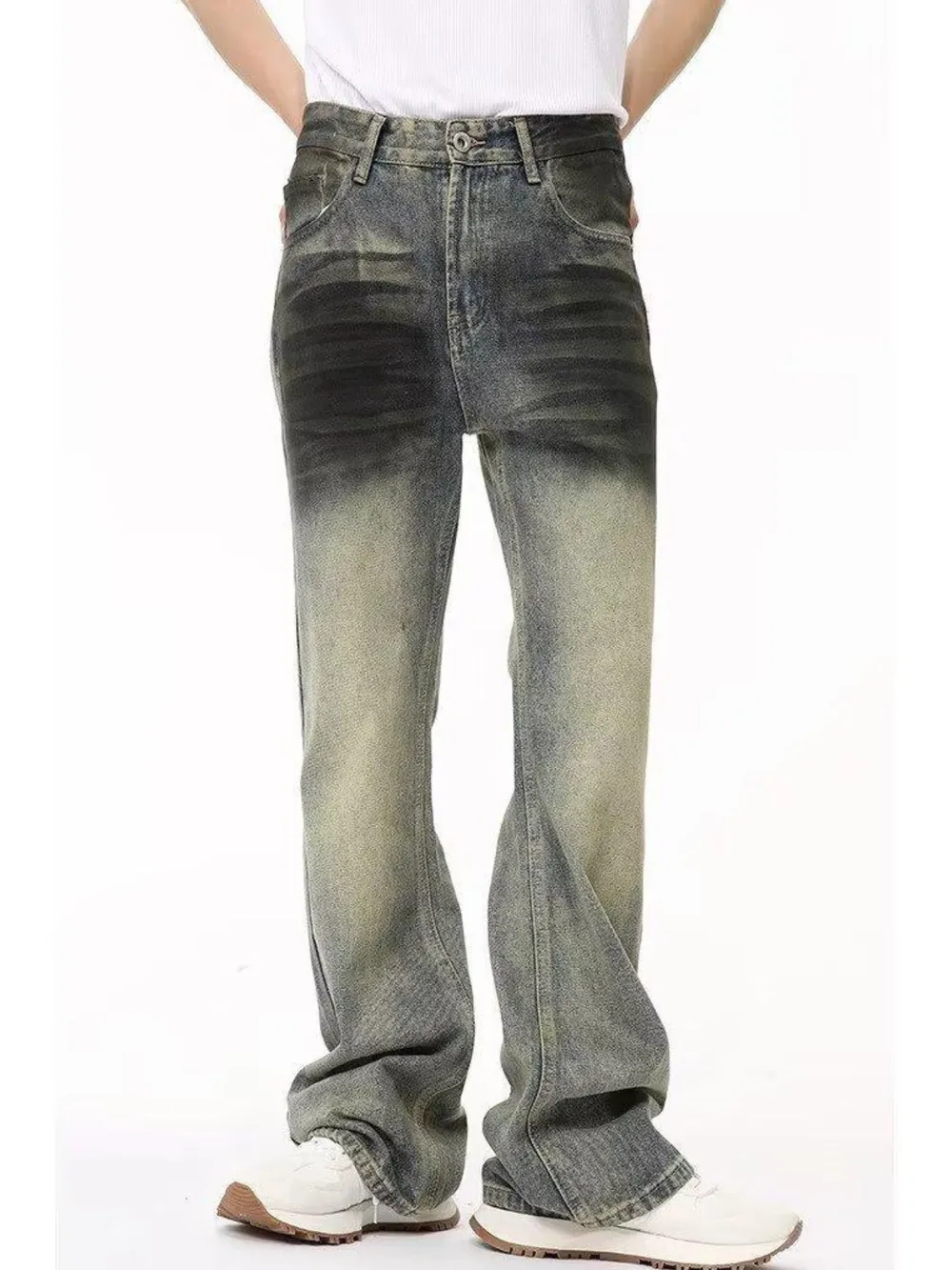 Men's Full Size Fade Loose Fit Jeans Plus Size, image 2