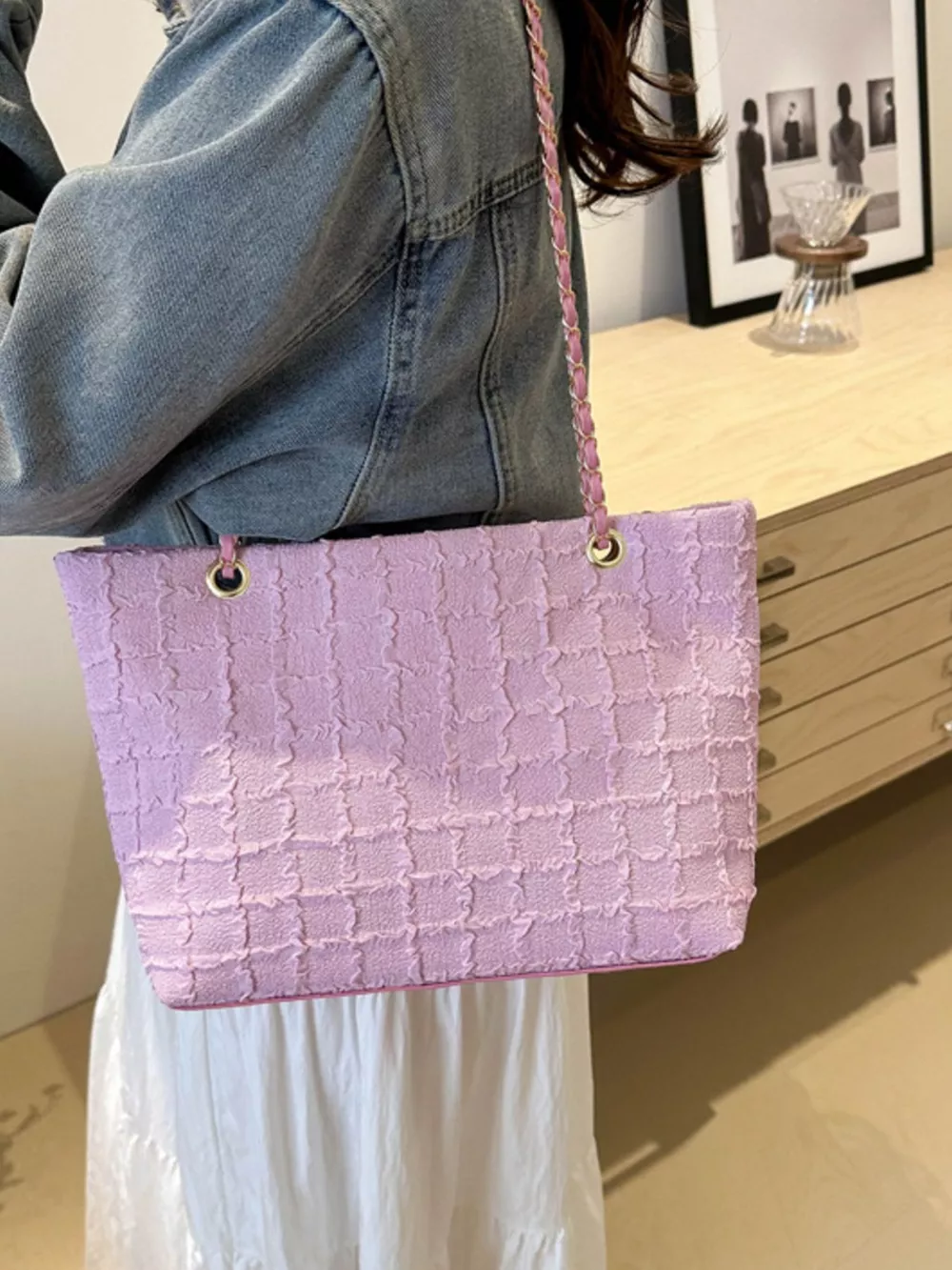 Tweed Chain Shoulder Bag, image 10