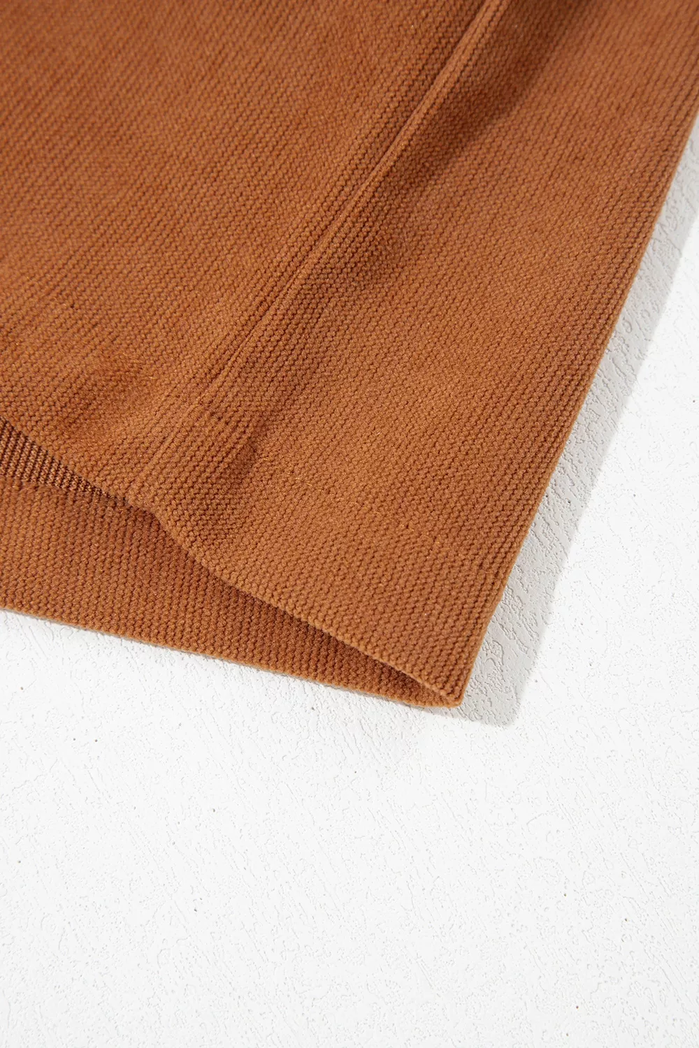 Solid Color Tie V Neck Sleeveless Corduroy Romper, image 16