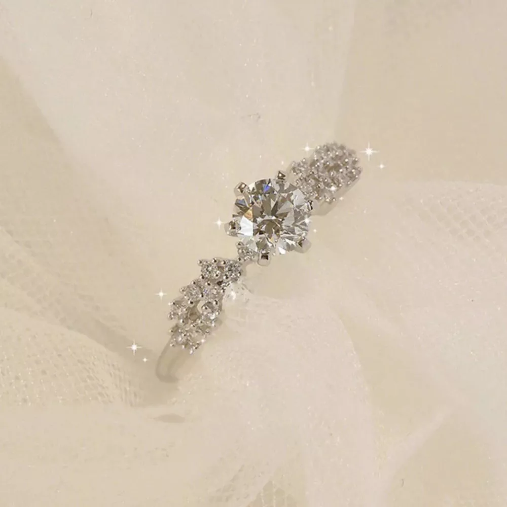 1 Carat 925 Sterling Silver Moissanite Ring, image 4