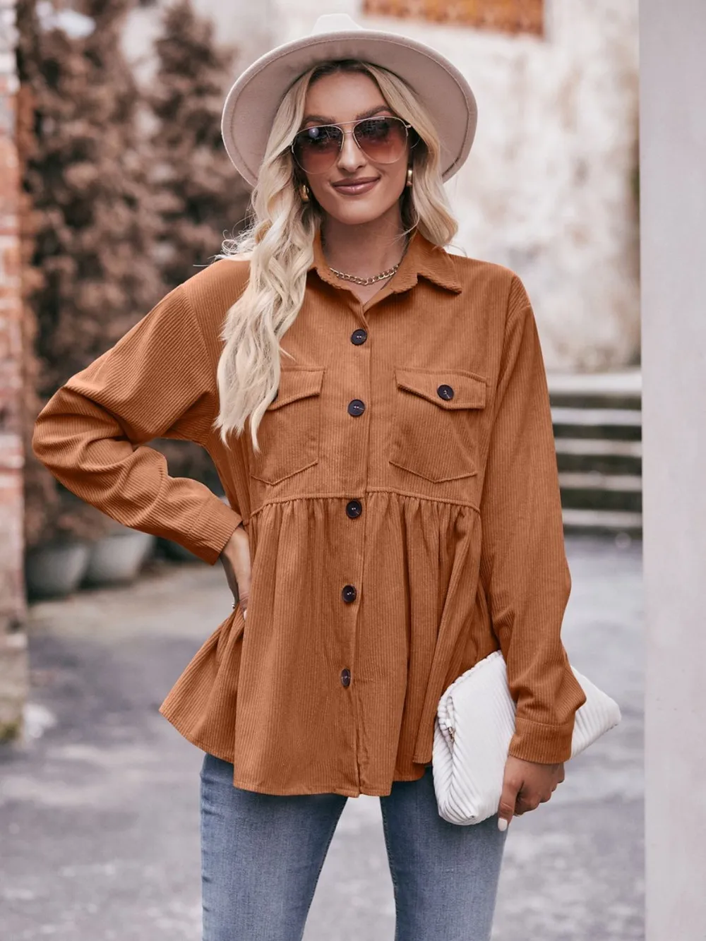 Collared Neck Long Sleeve Shirt, image 7
