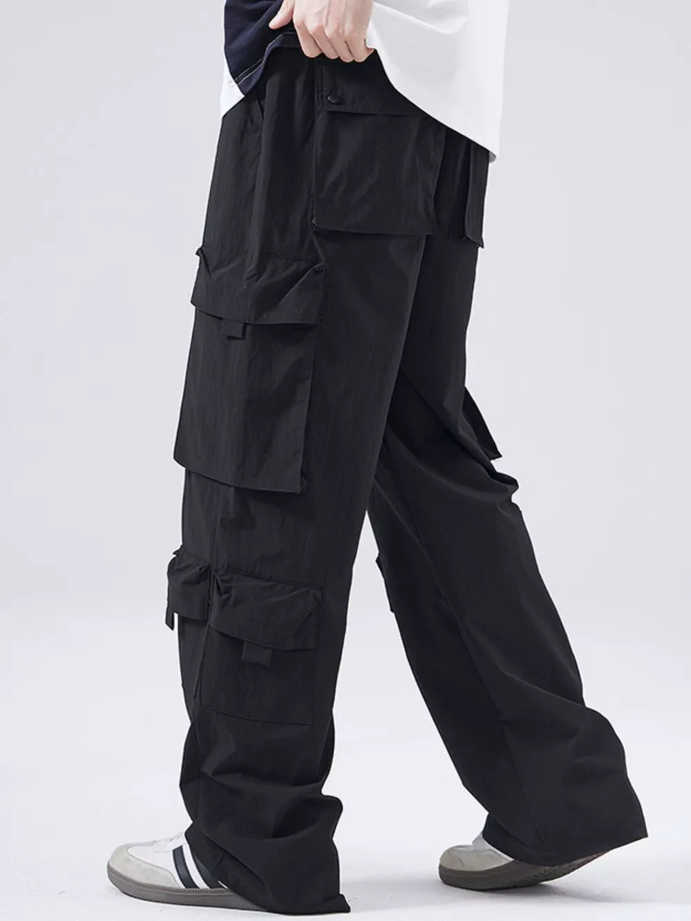 Men's Full Size Wide Leg Cargo Pants Plus Size, image 2