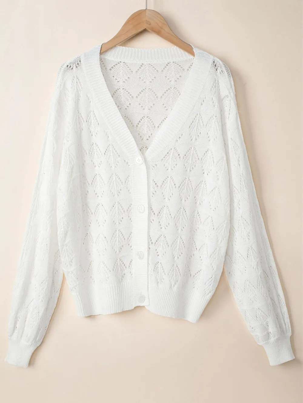 Openwork Button Up Cardigan, image 14