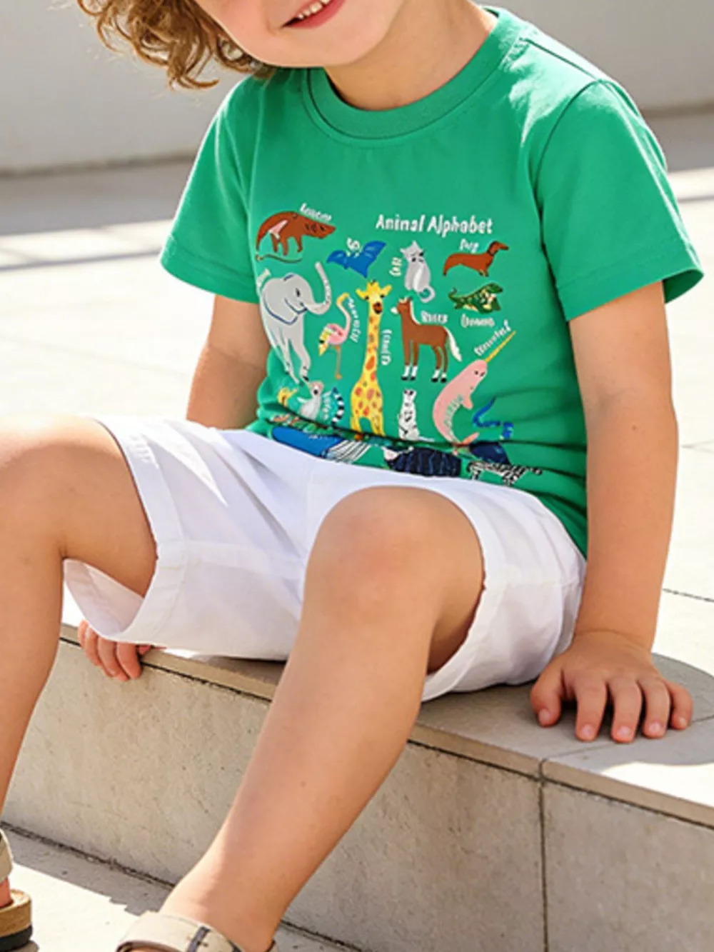 Children's Animal Alphabet Print Short Sleeve T-Shirt, image 2