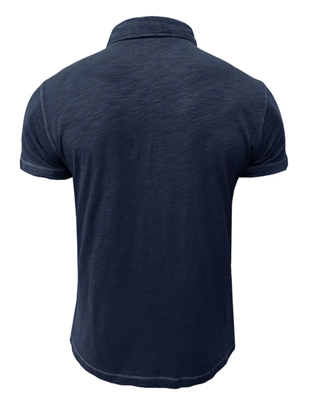 Men's Classic Heathered Polo Shirt with Contrast Buttons, image 5