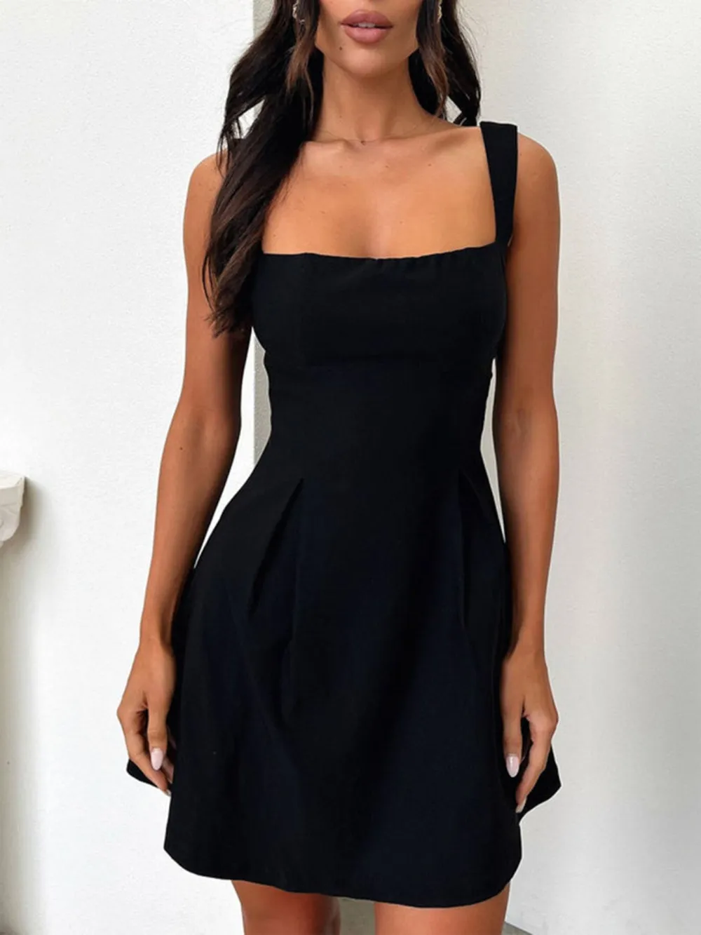 Bow Back Square Neck Mini Dress, image 8