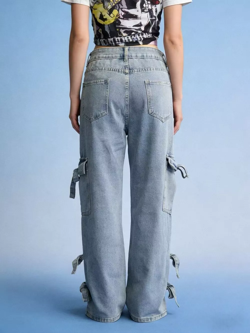 Bow Wide Leg Jeans, image 12