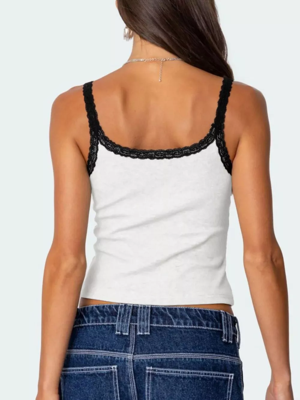 Lace Detail Contrast Trim Cami, image 13