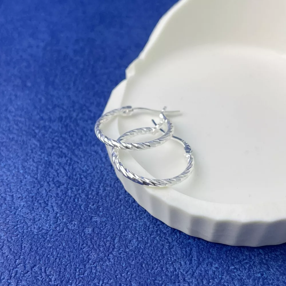 925 Sterling Silver Hoop Earrings, image 6
