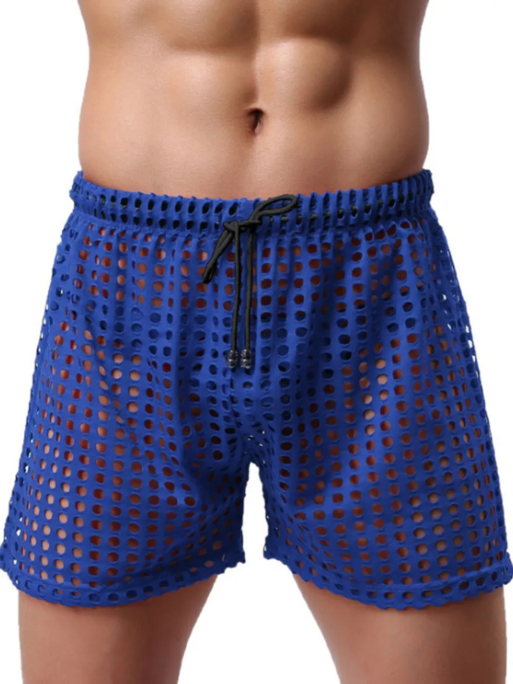Men's Openwork Drawstring Shorts, image 7