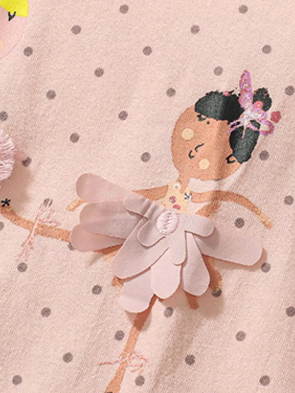 Children's Ballerina Round Neck Top and Pants Set, image 2