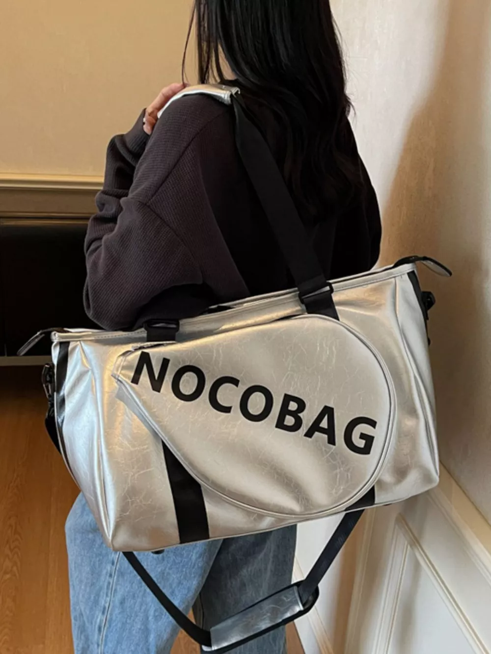 Sports Leather Duffle Bag, image 3