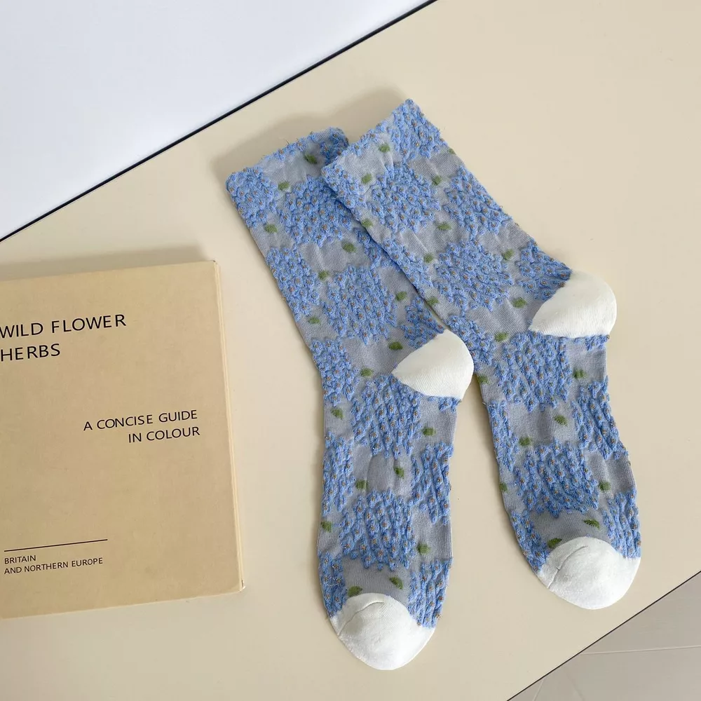 Texture Mid-Calf Cotton Socks, image 7