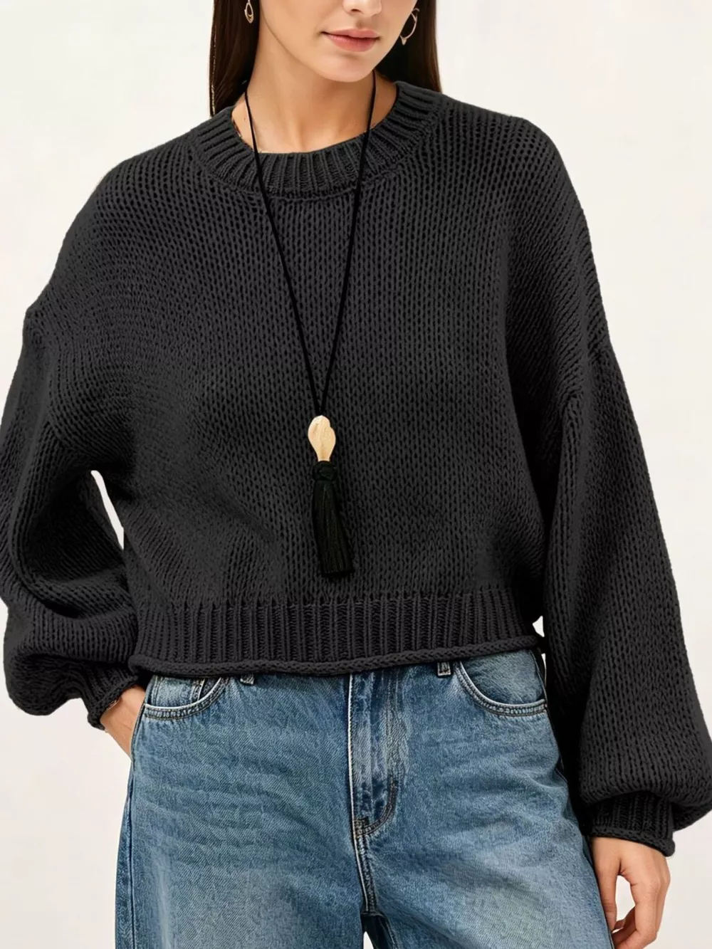 Oversized Chunky Knit Sweater, image 4