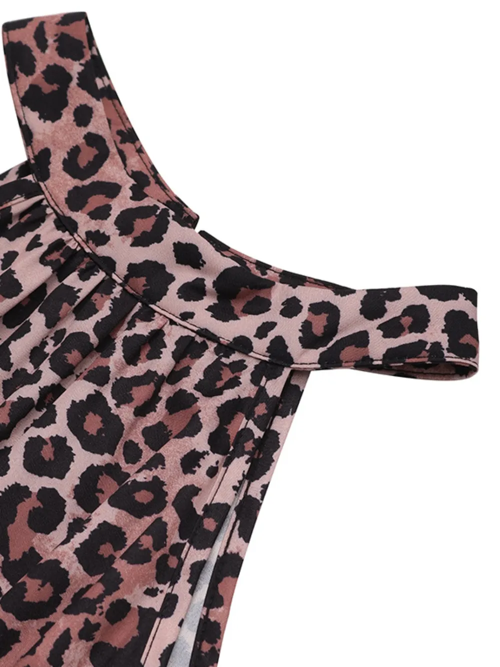 Butterfly Leopard Grecian Neck Maxi Dress, image 4