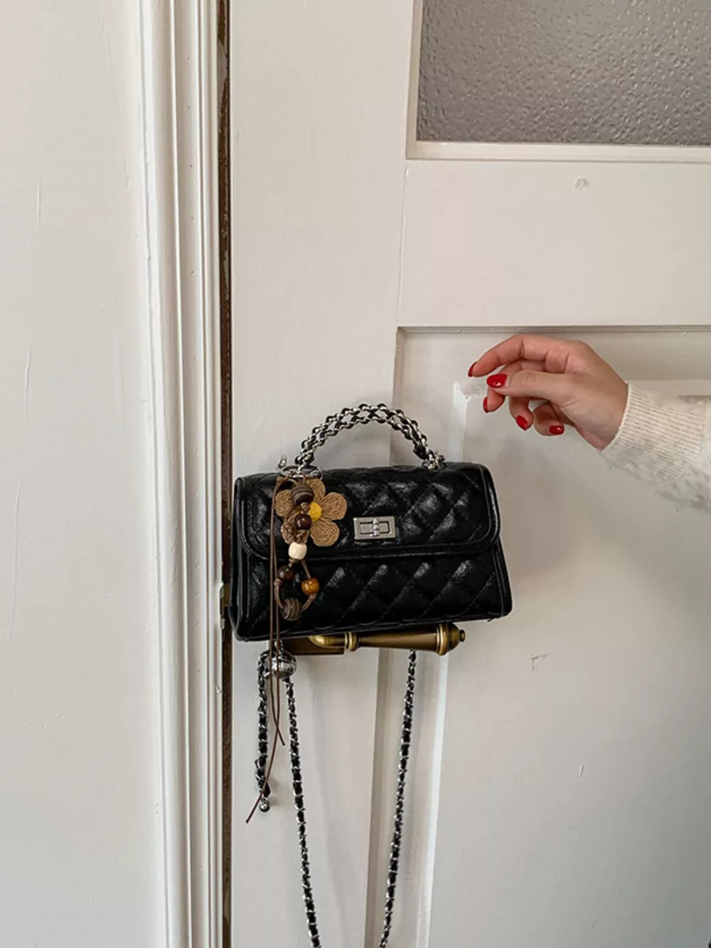 Quilted Flap Crossbody Bag, image 2