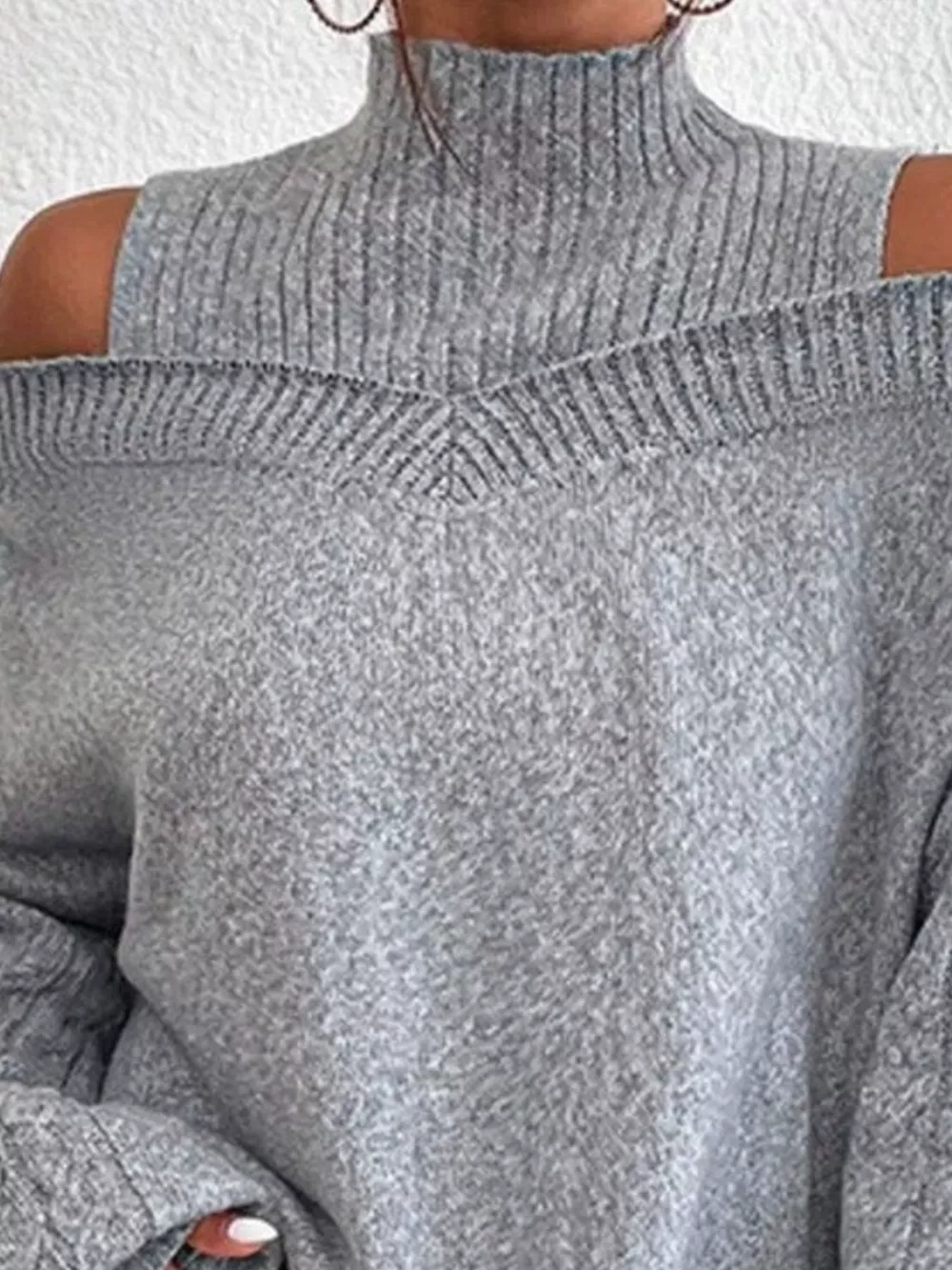 Cold Shoulder Turtleneck Sweater, image 9