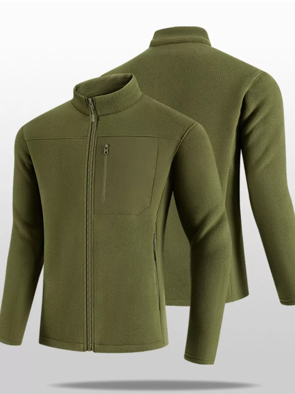 Men's Plus Size Up Long Sleeve Jacket, image 5