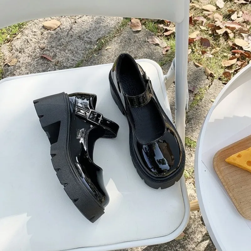 Platform Mary Jane Loafers with Buckle Strap, image 5