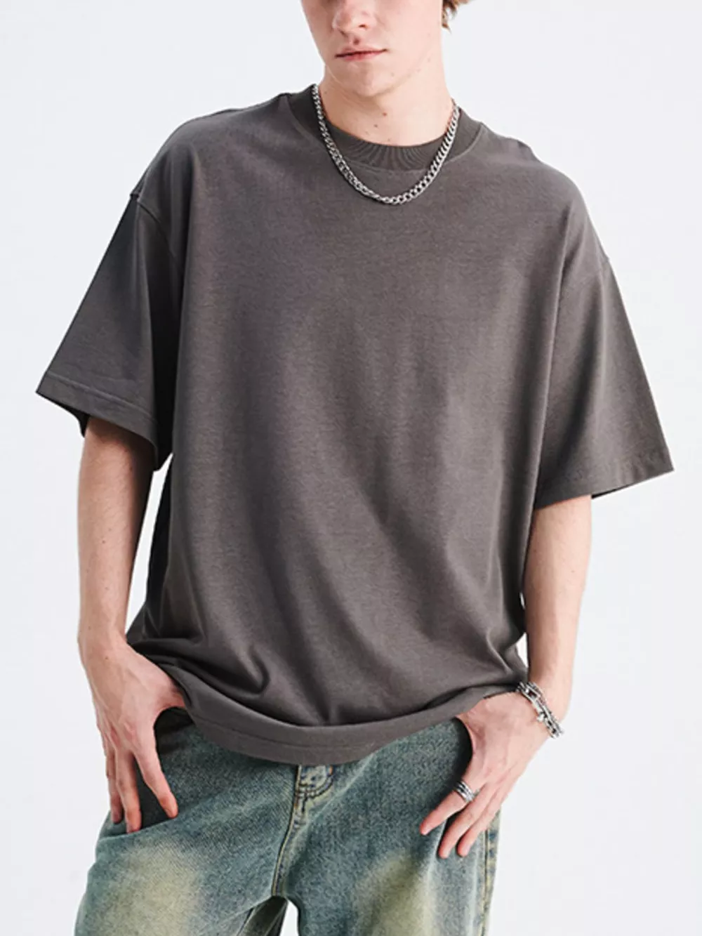 Men's Round Neck Short Sleeve T-Shirt, image 4