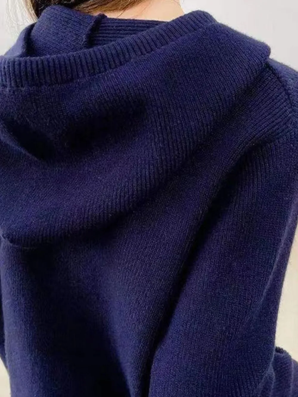 Drawstring Zip Up Long Sleeve Hooded Sweater, image 14