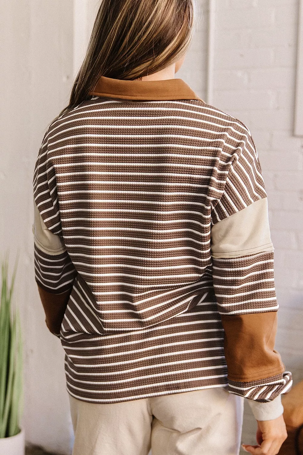 Striped Dropped Shoulder Sweatshirt, image 2